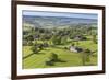 Thorpe Village, Elevated View from Thorpe Cloud, Spring, Near Dovedale, Peak District-Eleanor Scriven-Framed Photographic Print