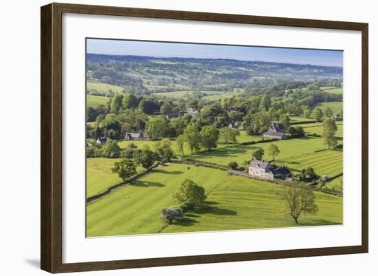 Thorpe Village, Elevated View from Thorpe Cloud, Spring, Near Dovedale, Peak District-Eleanor Scriven-Framed Photographic Print