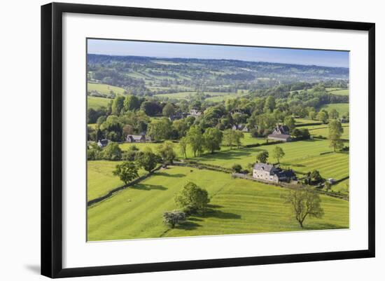 Thorpe Village, Elevated View from Thorpe Cloud, Spring, Near Dovedale, Peak District-Eleanor Scriven-Framed Photographic Print