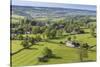 Thorpe Village, Elevated View from Thorpe Cloud, Spring, Near Dovedale, Peak District-Eleanor Scriven-Stretched Canvas