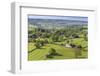 Thorpe Village, Elevated View from Thorpe Cloud, Spring, Near Dovedale, Peak District-Eleanor Scriven-Framed Photographic Print