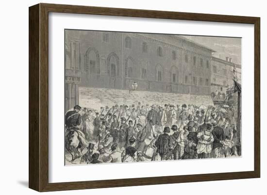 Those Arrested from Romagna Movement Being Taken to Bologna, Unification Era, Italy-null-Framed Giclee Print