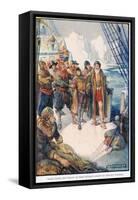 Those Cruel Men Mean't to Set Hudson Adrift on the Icy Water-Joseph Ratcliffe Skelton-Framed Stretched Canvas