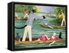 Those Summer Punts-Pat Scott-Framed Stretched Canvas