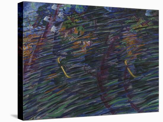 Those Who Go or Study for "States of Mind" - "Those Who Start" or Those Who Go-Umberto Boccioni-Stretched Canvas