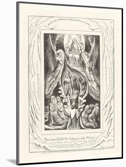 Thou Hast Fulfilled the Judgment of the Wicked, 1825-William Blake-Mounted Giclee Print