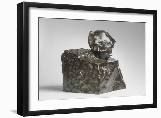 Thought, Modeled 1895, Cast by Alexis Rudier (1874-1952), 1925 (Bronze)-Auguste Rodin-Framed Giclee Print