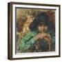 Thoughtful Child (Oil on Canvas)-Vicenzo Irolli-Framed Giclee Print