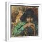 Thoughtful Child (Oil on Canvas)-Vicenzo Irolli-Framed Giclee Print