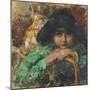 Thoughtful Child (Oil on Canvas)-Vicenzo Irolli-Mounted Giclee Print