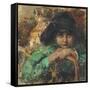 Thoughtful Child (Oil on Canvas)-Vicenzo Irolli-Framed Stretched Canvas