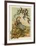 Thoughtful Girl Watches the Swallows Migrate to Warmer Climes-M. Ellen Edwards-Framed Art Print