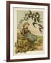 Thoughtful Girl Watches the Swallows Migrate to Warmer Climes-M. Ellen Edwards-Framed Art Print