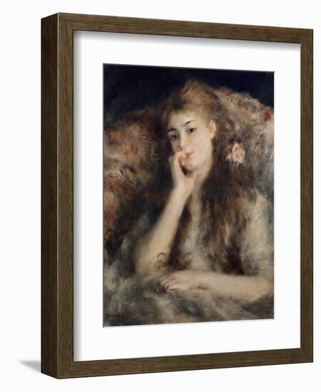 Thoughtful, La Pensee-Pierre-Auguste Renoir-Framed Giclee Print