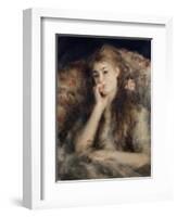 Thoughtful, La Pensee-Pierre-Auguste Renoir-Framed Giclee Print