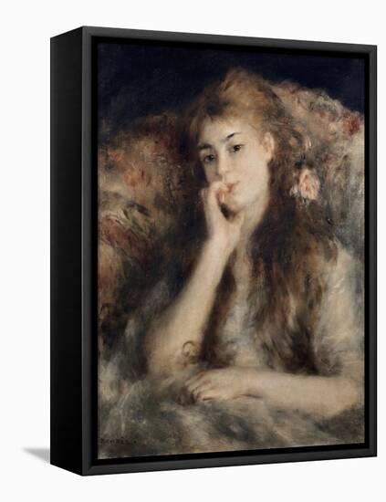 Thoughtful, La Pensee-Pierre-Auguste Renoir-Framed Stretched Canvas