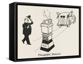 Thoughtful Motorists-William Heath Robinson-Framed Stretched Canvas