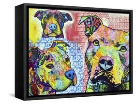 Thoughtful Pit Bull This Years Love 2013 Part 3-Dean Russo-Framed Stretched Canvas