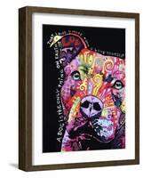 Thoughtful Pit Bull-Dean Russo-Framed Giclee Print