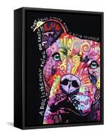 Thoughtful Pit Bull-Dean Russo-Framed Stretched Canvas