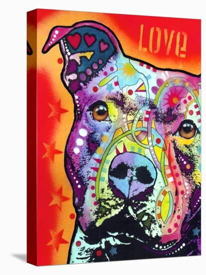 Thoughtful Pitbull-Dean Russo-Stretched Canvas