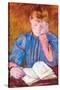 Thoughtful Reader by Cassatt-Mary Cassatt-Stretched Canvas