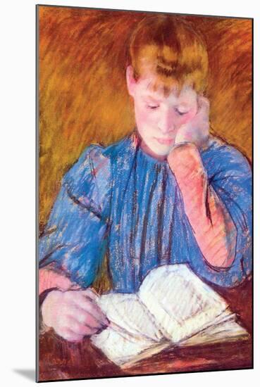 Thoughtful Reader by Cassatt-Mary Cassatt-Mounted Art Print