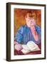 Thoughtful Reader by Cassatt-Mary Cassatt-Framed Art Print