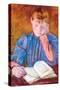 Thoughtful Reader By Cassatt-Mary Cassatt-Stretched Canvas
