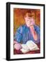 Thoughtful Reader By Cassatt-Mary Cassatt-Framed Art Print