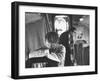 Thoughtful Senator Robert F. Kennedy on Airplane During Campaign Trip to Aid Local Candidates-Bill Eppridge-Framed Photographic Print