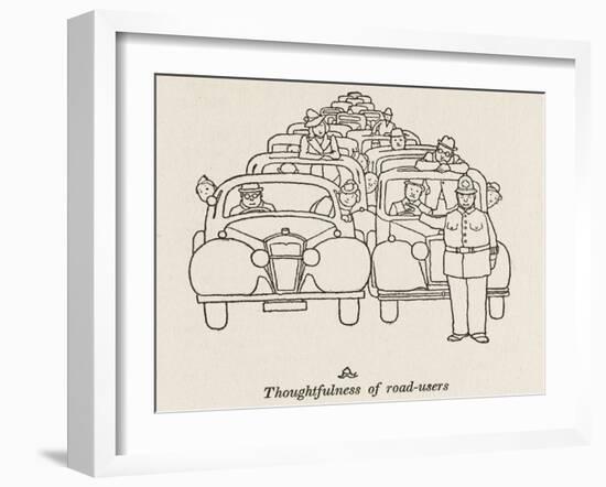 Thoughtfulness of Road-Users-null-Framed Art Print