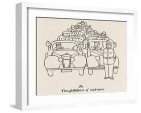 Thoughtfulness of Road-Users-null-Framed Art Print