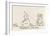 Thoughtfulness of Young-William Heath Robinson-Framed Art Print