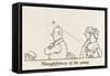 Thoughtfulness of Young-William Heath Robinson-Framed Stretched Canvas