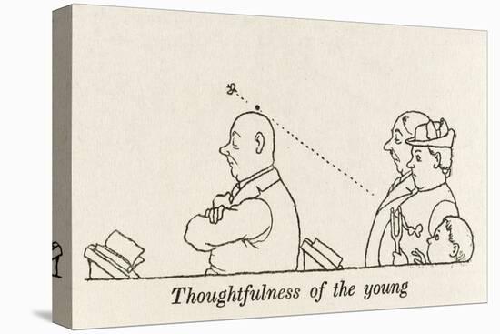 Thoughtfulness of Young-William Heath Robinson-Stretched Canvas