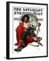 "Thoughts of Home" Saturday Evening Post Cover, June 14,1924-Norman Rockwell-Framed Giclee Print