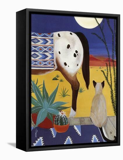 Thoughts on a Desert Moon-Jan Panico-Framed Stretched Canvas