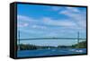 Thousand Islands international bridge in Ontario, Canada-null-Framed Stretched Canvas