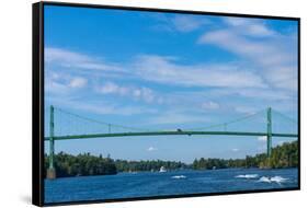 Thousand Islands international bridge in Ontario, Canada-null-Framed Stretched Canvas