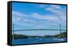 Thousand Islands international bridge in Ontario, Canada-null-Framed Stretched Canvas