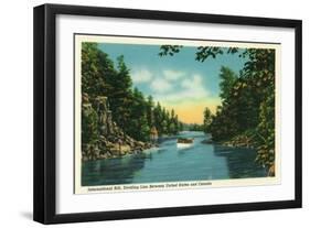 Thousand Islands, New York - View of International Rift-Lantern Press-Framed Art Print