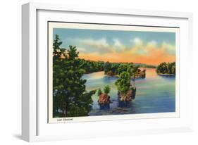 Thousand Islands, New York - View of Lost Channel-Lantern Press-Framed Art Print