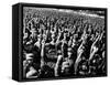 Thousands of Red Army Soldiers Raise their Clenched Fists-null-Framed Stretched Canvas