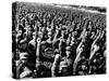 Thousands of Red Army Soldiers Raise their Clenched Fists-null-Stretched Canvas