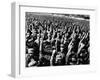 Thousands of Red Army Soldiers Raise their Clenched Fists-null-Framed Photo