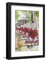 Thousands of Sitting Buddhas in Park - Maha Bodhi Ta Htaunghtaung, Myanmar-Alex Robinson-Framed Photographic Print