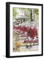 Thousands of Sitting Buddhas in Park - Maha Bodhi Ta Htaunghtaung, Myanmar-Alex Robinson-Framed Photographic Print