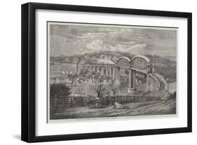 Thr Royal Albert Viaduct at Saltash-Richard Principal Leitch-Framed Giclee Print