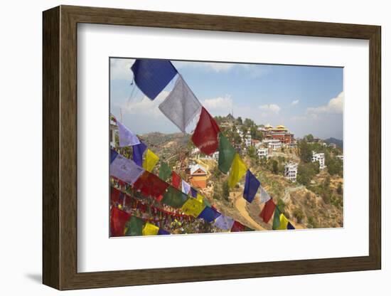 Thrangu Tashi Yangtse Monastery Inside Namobuddha Complex, Dhulikhel, Kathmandu Valley, Nepal, Asia-Ian Trower-Framed Photographic Print